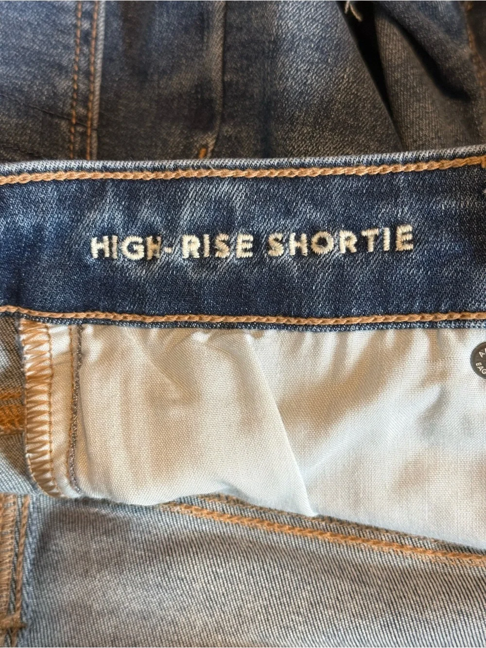 American Eagle High-Rise Shortie Denim Shorts Size 2